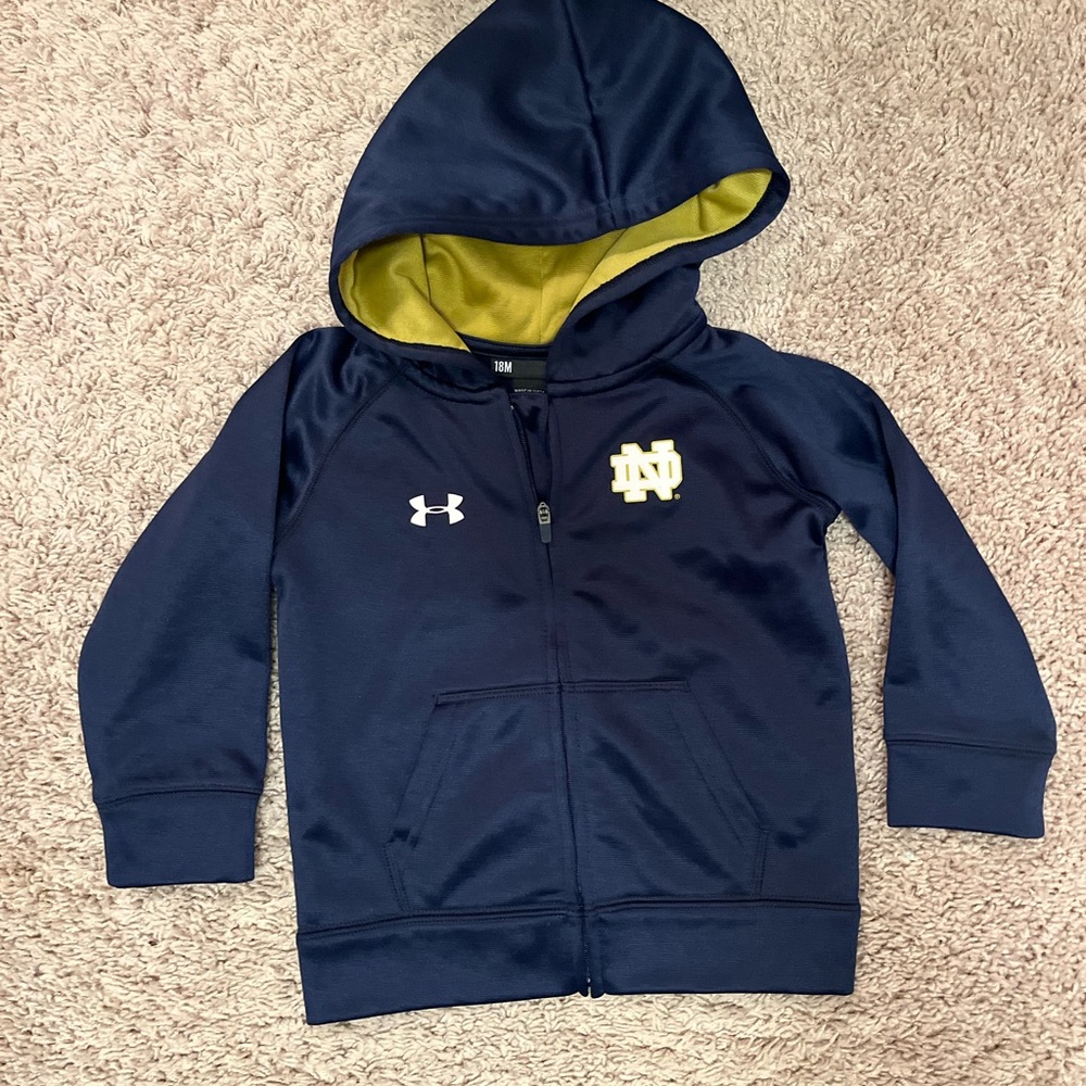 Under Armour Notre Dame Kids Navy Hoodie